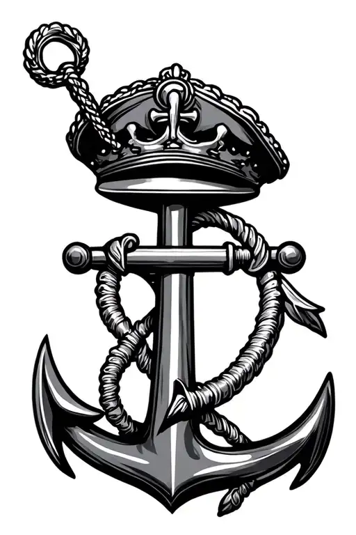 fouled anchor and royal canadian regiment cap badge tattoo design idea