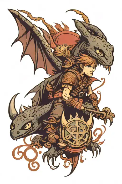 how to train your dragon tattoo design idea