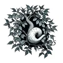 Slug willow tree branch tattoo design idea