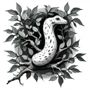 Slug willow tree branch tattoo design idea