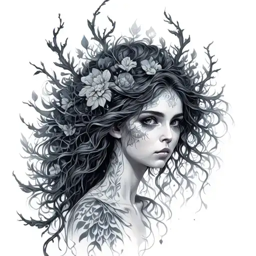 Dryad tattoo design idea