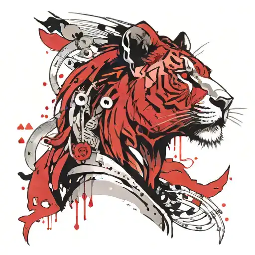 A tattoo of a narrow-minded person with eyes closed, symbolizing introspection and self-reflection. Zodiac Sign is Leo tattoo design idea