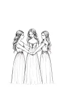 the 3 sisters holding hands tattoo design idea