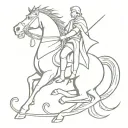 st George and dragon tattoo design idea