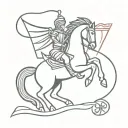 st George and dragon tattoo design idea