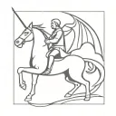 st George and dragon tattoo design idea