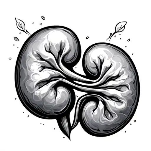 Kidney tattoo design idea