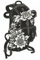 Backpack tattoo design idea
