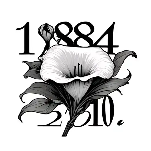 "1984, 2010" Calla lily flower tattoo design idea