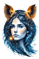 virgo, Sagittarius, Aquarius, Leo constellation tattoo design idea