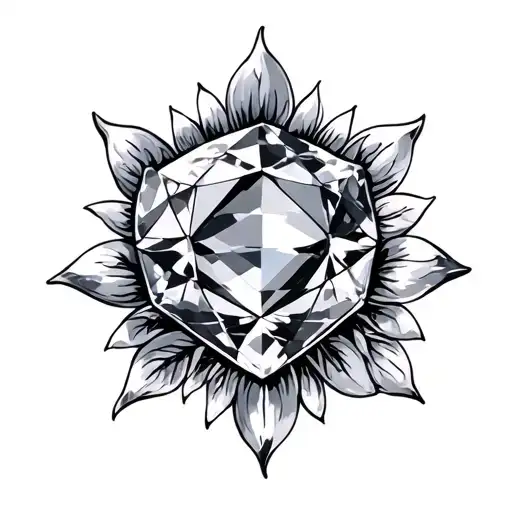 Birthstone tattoo design idea
