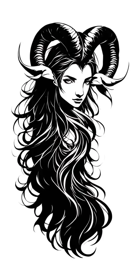 Aries zodiac sign tattoo design idea