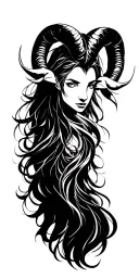 Aries zodiac sign tattoo design idea