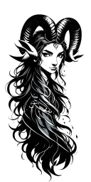 Aries zodiac sign tattoo design idea