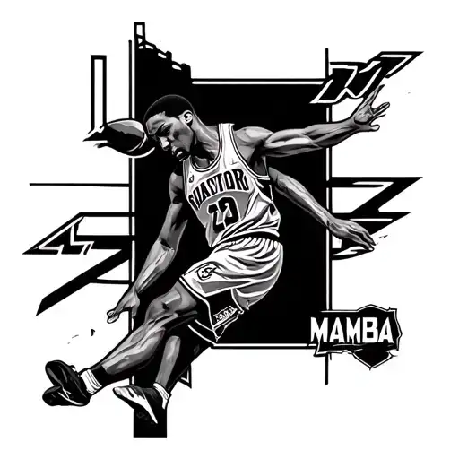 mamba mentality and the marathon continues tattoo design idea