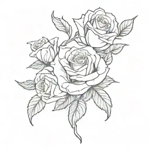 roses that wrap around a wedding ring tattoo tattoo design idea