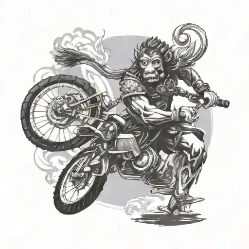 monkey king tattoo design idea