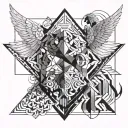 angels vs demons tattoo design idea