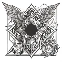 angels vs demons tattoo design idea