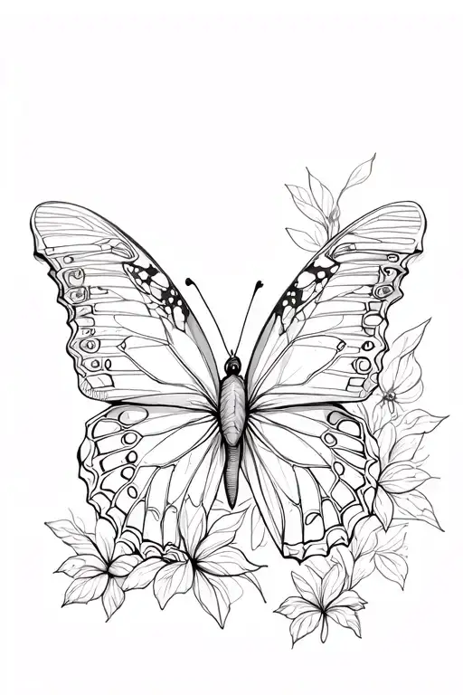 Mandela and butterfly tattoo design idea