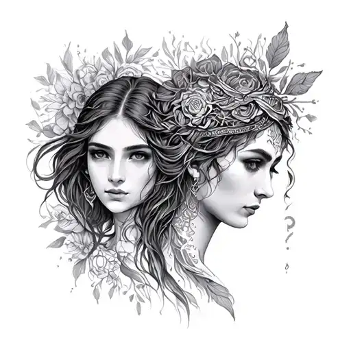 gemini and virgo tattoo tattoo design idea