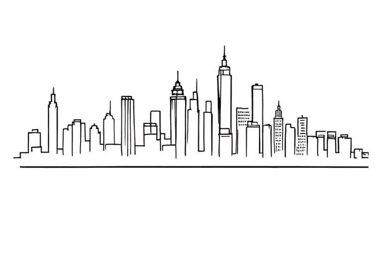 Philly Skyline tattoo design idea