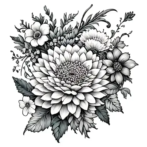 inner forearm featuring Chrysanthemum, iris, primrose and violets with a Phoenix done in a feminine delicate style tattoo design idea