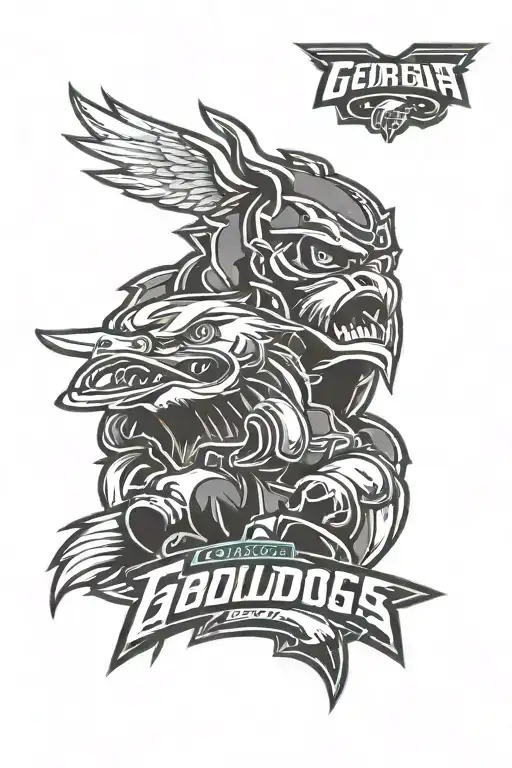 Georgia bulldogs logo,Philadelphia Eagles logo tattoo design idea