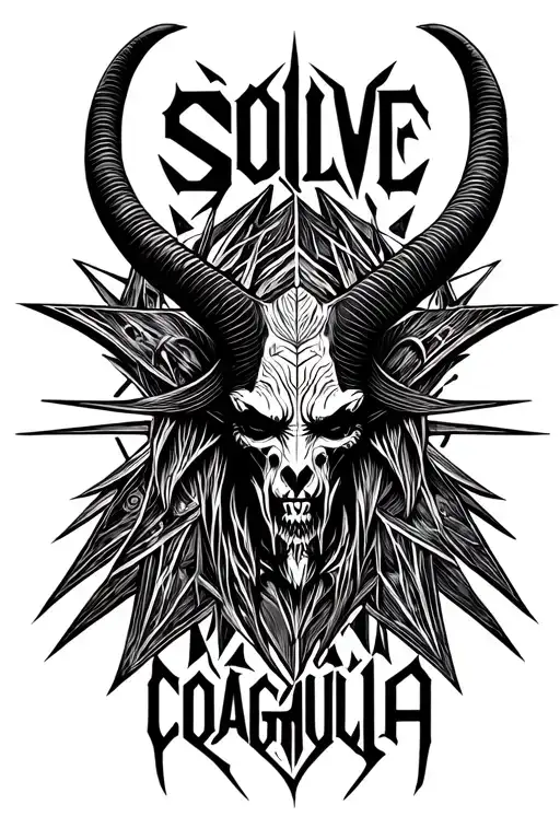 "SOLVE COAGULA" BAPHOMET tattoo design idea