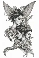 sisterhood and lesbianism tattoo design idea