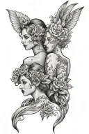 sisterhood and lesbianism tattoo design idea