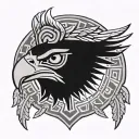 Aztec eagle tattoo design idea