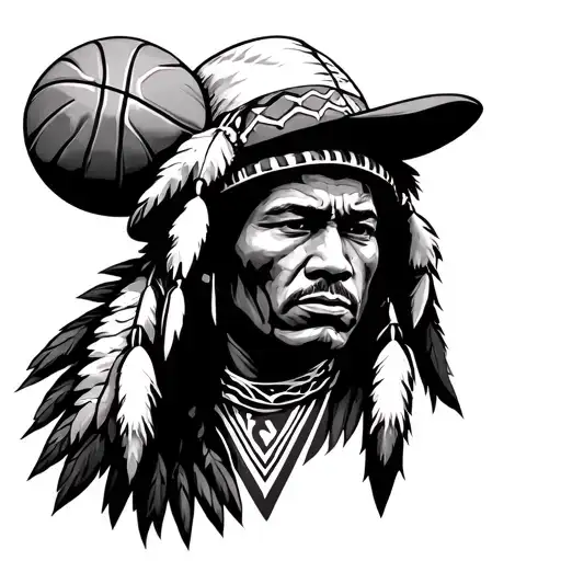 Native American Jeremiah Billy basketball Choctaw stickball  tattoo design idea