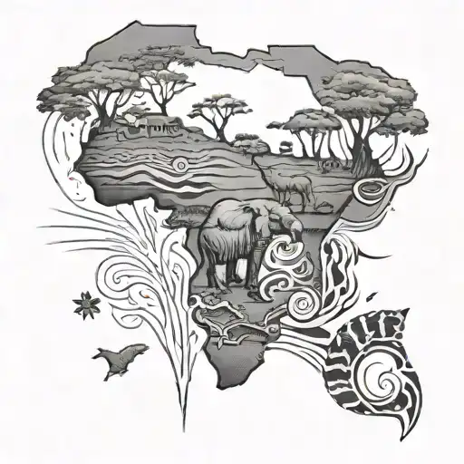 africa tattoo design idea