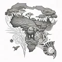 africa tattoo design idea