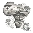 africa tattoo design idea