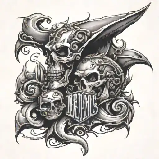 "Les-Beans" sissors tattoo design idea