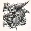 "Les-Beans" sissors tattoo design idea