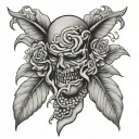 "Les-Beans" sissors tattoo design idea