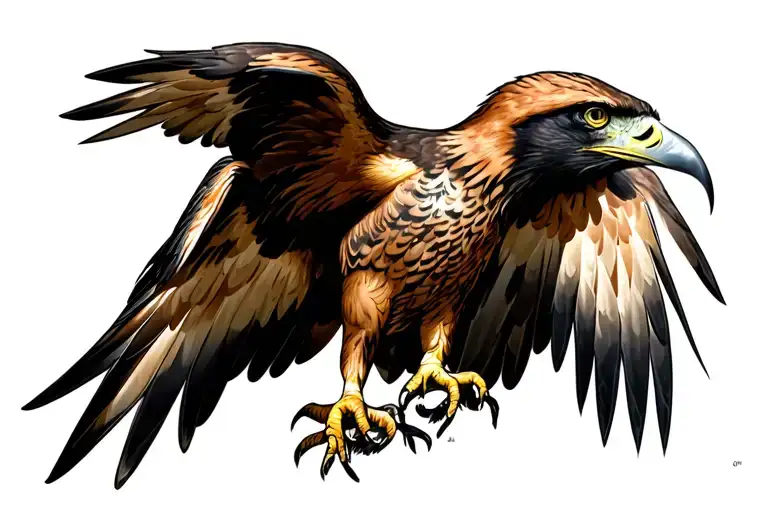 Buzzard tattoo design idea