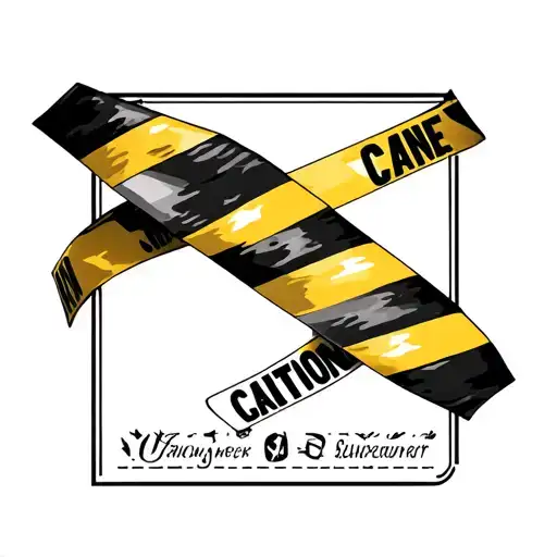 Caution Tape tattoo design idea