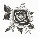 Ranunculus flower tattoo design idea