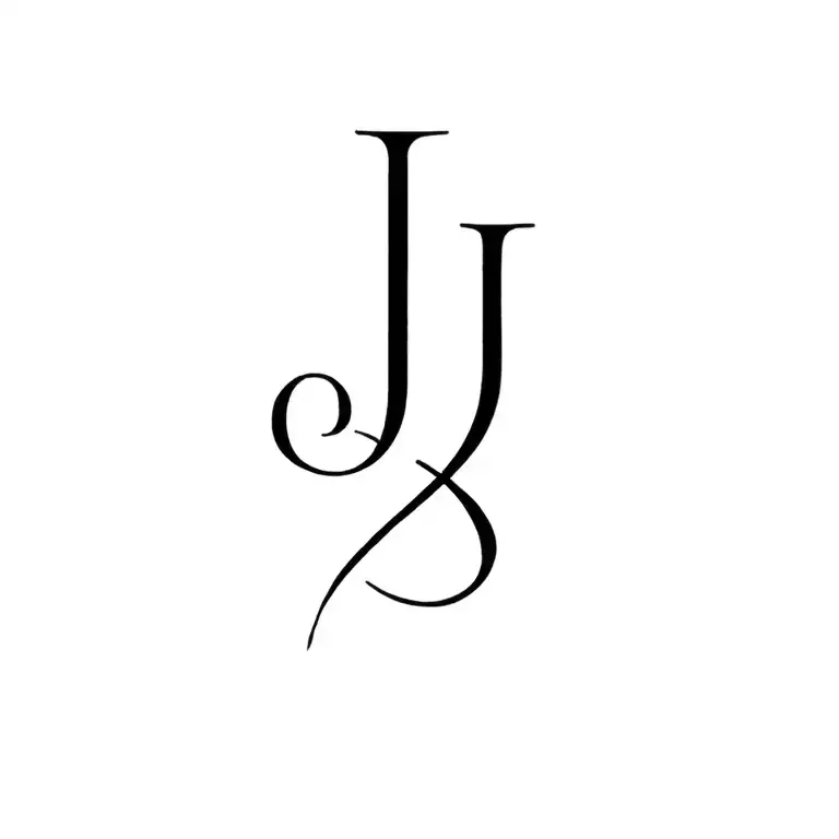Initial J, Q tattoo design idea