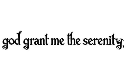 "god grant me the serenity" tattoo design idea
