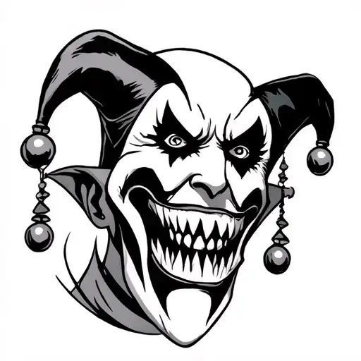 Evil Jester tattoo design idea