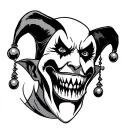 Evil Jester tattoo design idea