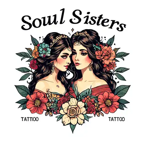 soul sisters tattoo design idea