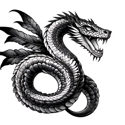 Aztec Serpent tattoo design idea