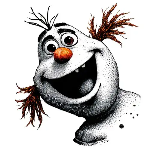 olaf tattoo design idea