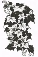 climbing ivy vines tattoo design idea